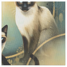 Artistic Fabric Panel Cats Stof