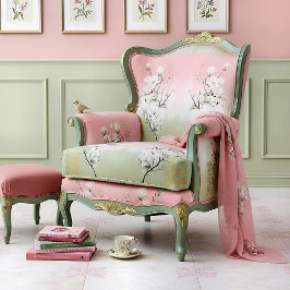Artistic Fabric Panel Flowers Stof