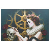 Artistic Fabric Panel Woman with Skull Stof (Fat Quarter)