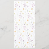 Artistic Fairy Floral Garden Waterverf Menu (Achterkant)