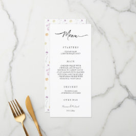 Artistic Fairy Floral Garden Waterverf Menu