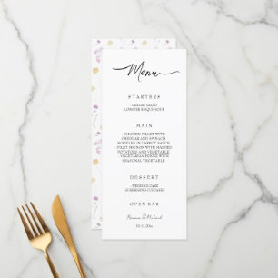 Artistic Fairy Floral Garden Waterverf Menu
