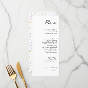 Artistic Fairy Floral Garden Waterverf Menu