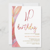 Artistic Feathers Floral Waterverf Art Kaart (Voorkant)