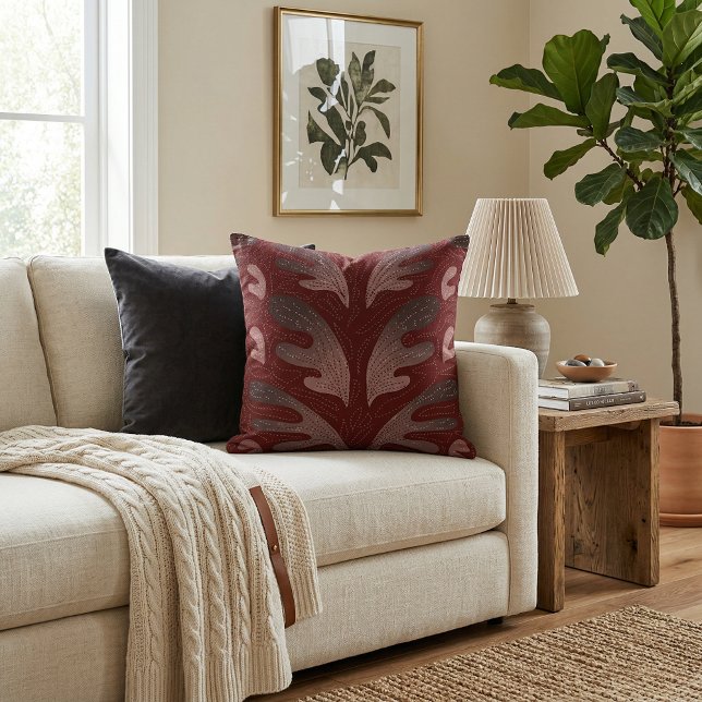 Artistic floral abstract bloom elegant watercolor  kussen (Creator heeft geüpload)