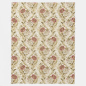 Artistic Floral Damask Stromende Patronen Fleece Deken (Voorkant)
