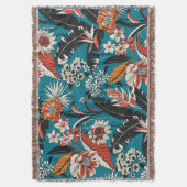 Artistic Floral Deco: naadloos patroon Deken (Voorkant Verticaal)