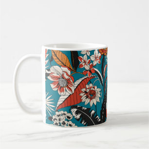 Artistic Floral Deco: naadloos patroon Koffiemok