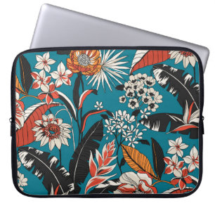 Artistic Floral Deco: naadloos patroon Laptop Sleeve