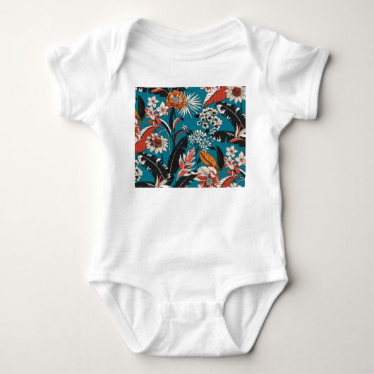Artistic Floral Deco:  naadloos patroon Romper (Voorkant)
