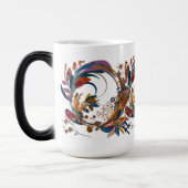 Artistic Floral Swirl Morphing Mok 15 oz (Links)