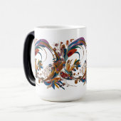 Artistic Floral Swirl Morphing Mok 15 oz (Voorkant links)