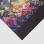 Artistic Floral Woodland Boho Cat Decoupage Tissuepapier (Detail)