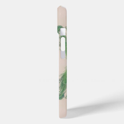 Artistic Fluid Abstract in Aqua & Green Case-Mate iPhone Case (Achterkant / Links)