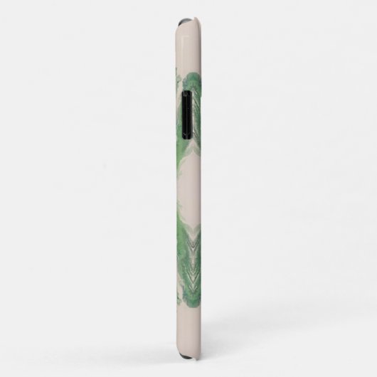 Artistic Fluid Abstract in Aqua & Green Case-Mate iPhone Case (Achterkant/rechts)