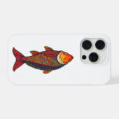 Artistic Folk Art Fish with Intricate Phone Case iPhone Hoesje (Achterkant horizontaal)