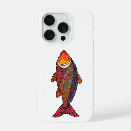 Artistic Folk Art Fish with Intricate Phone Case iPhone Hoesje (Achterkant)