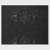 Artistic Fusion: Computer met 4 kernen Cadeaupapier (Vlak)