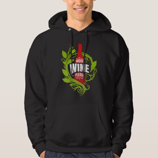Artistic Gatherings Of Lovable Wine Humorous Quote Hoodie (Voorkant)