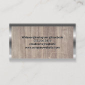 Artistic Geborsteld | Hout | Schaar Visitekaartje (Achterkant)