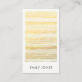 ARTISTIC GOLD FAUX SKETCH STRIPED LINE PATTERN VISITEKAARTJE (Voorkant)