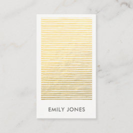 ARTISTIC GOLD FAUX SKETCH STRIPED LINE PATTERN VISITEKAARTJE