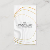 Artistic Gold Foil Lux | Zijden Stof Achtergrond Visitekaartje (Achterkant)