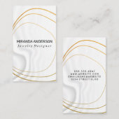 Artistic Gold Foil Lux | Zijden Stof Achtergrond Visitekaartje (Voorkant / Achterkant)