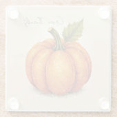 Artistic Grain Thanksgiving Pumpkin Glazen Onderzetter (Achterkant)