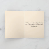 Artistic Grain Thanksgiving Pumpkin Kaart (Binnen)