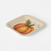 Artistic Grain Thanksgiving Pumpkin Papieren Bordje (Gebogen)