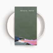 Artistic Green Abstract Visitekaartje