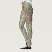 Artistic Green Damask Leggings (Links)