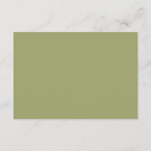 Artistic Green Wreath Waterverf Kunst Informatiekaartje (Achterkant)