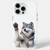 Artistic Grey Wolf in Waterverf Case-Mate iPhone Case (Achterkant)
