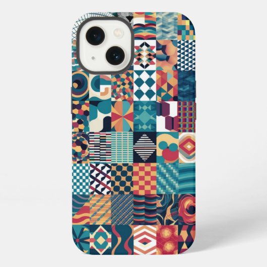 Artistic Grid Collage iPhone / iPad case Hoesje (Achterkant)
