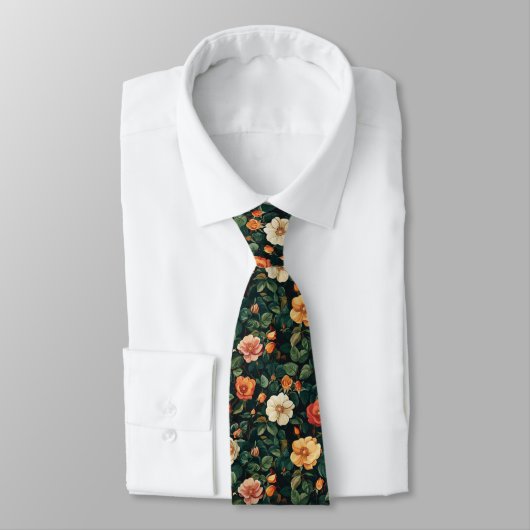 Artistic Groomsmen Gift Rose Floral Stropdas (Gebonden)