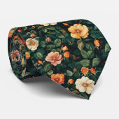 Artistic Groomsmen Gift Rose Floral Stropdas (Opgerold)