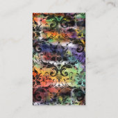 Artistic Grunge Damask Visitekaartje (Achterkant)
