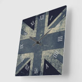 Artistic Grunge UK vlag Vierkante Klok (Hoek)