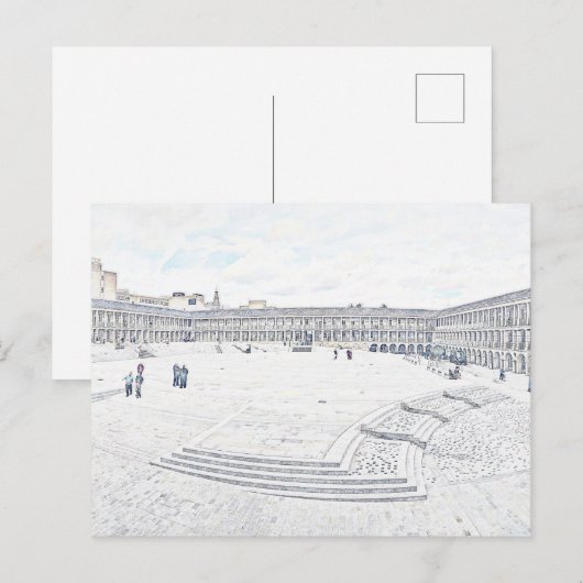 Artistic Halifax Piece Hall Heritage Landmark Briefkaart (Voorkant / Achterkant)
