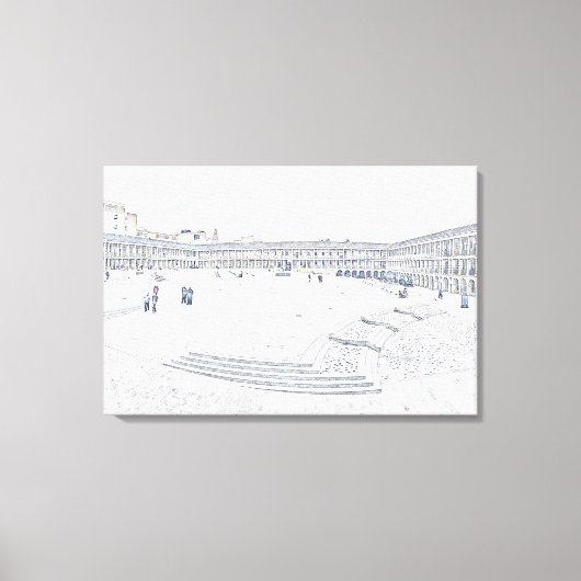 Artistic Halifax Piece Hall Heritage Landmark Canvas Afdruk (Voorkant)