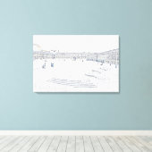 Artistic Halifax Piece Hall Heritage Landmark Canvas Afdruk (Insitu (Houten vloer))