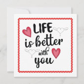 Artistic Hand Drawing Valentine Card for Wife Feestdagenkaart (Voorkant)