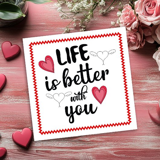 Artistic Hand Drawing Valentine Card for Wife Feestdagenkaart