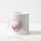 Artistic Heart-Shaped Design Koffiemok (Voorkant links)