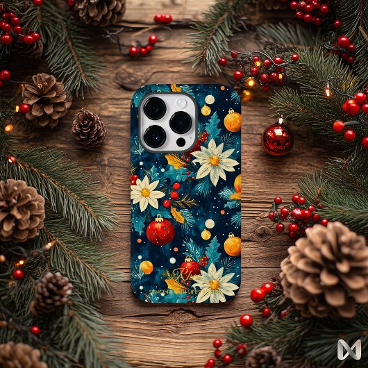 Artistic Holiday - Feestelijke Bloemen Ornament De Case-Mate iPhone Case