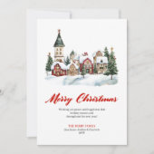 Artistic Holiday Scene Christmas Greeting Card Feestdagenkaart (Voorkant)