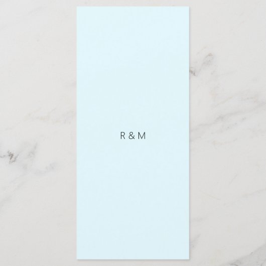 Artistic Iris Blue Floral Waterverf Handbeschilder Menu (Achterkant)