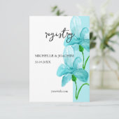 Artistic Iris Blue Waterverf Art Enclosure Kaart (Staand voorkant)